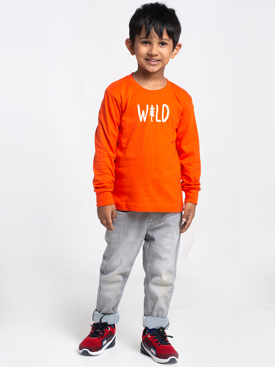 Kids Wild printed full sleeves t-shirt - Friskers