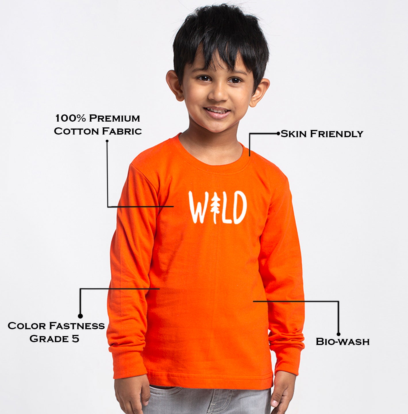 Kids Wild printed full sleeves t-shirt - Friskers