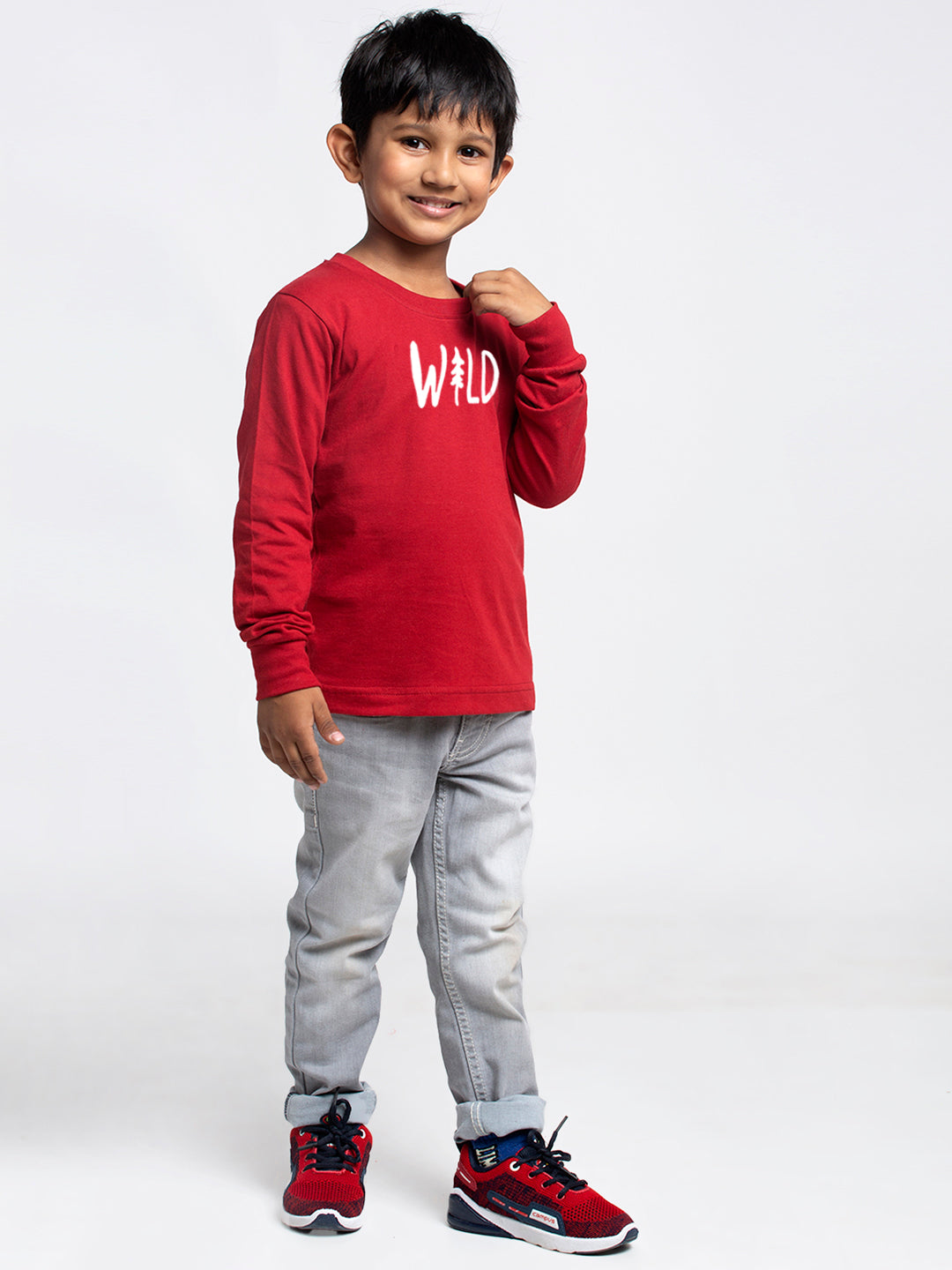 Kids Wild printed full sleeves t-shirt - Friskers