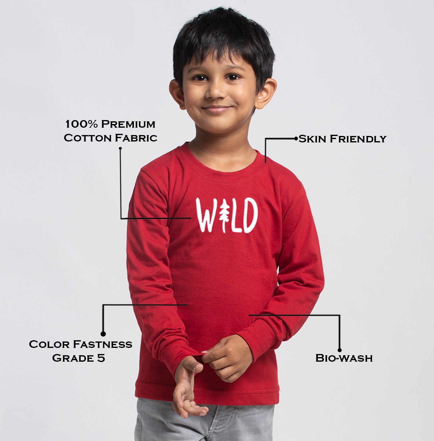 Kids Wild printed full sleeves t-shirt - Friskers