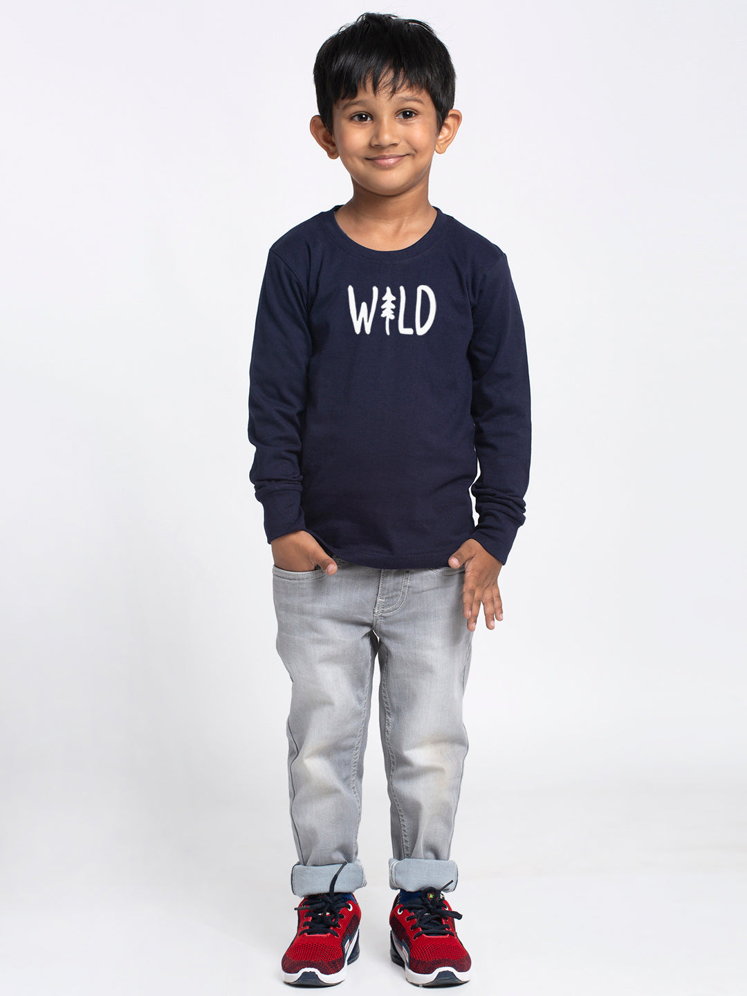 Kids Wild printed full sleeves t-shirt - Friskers