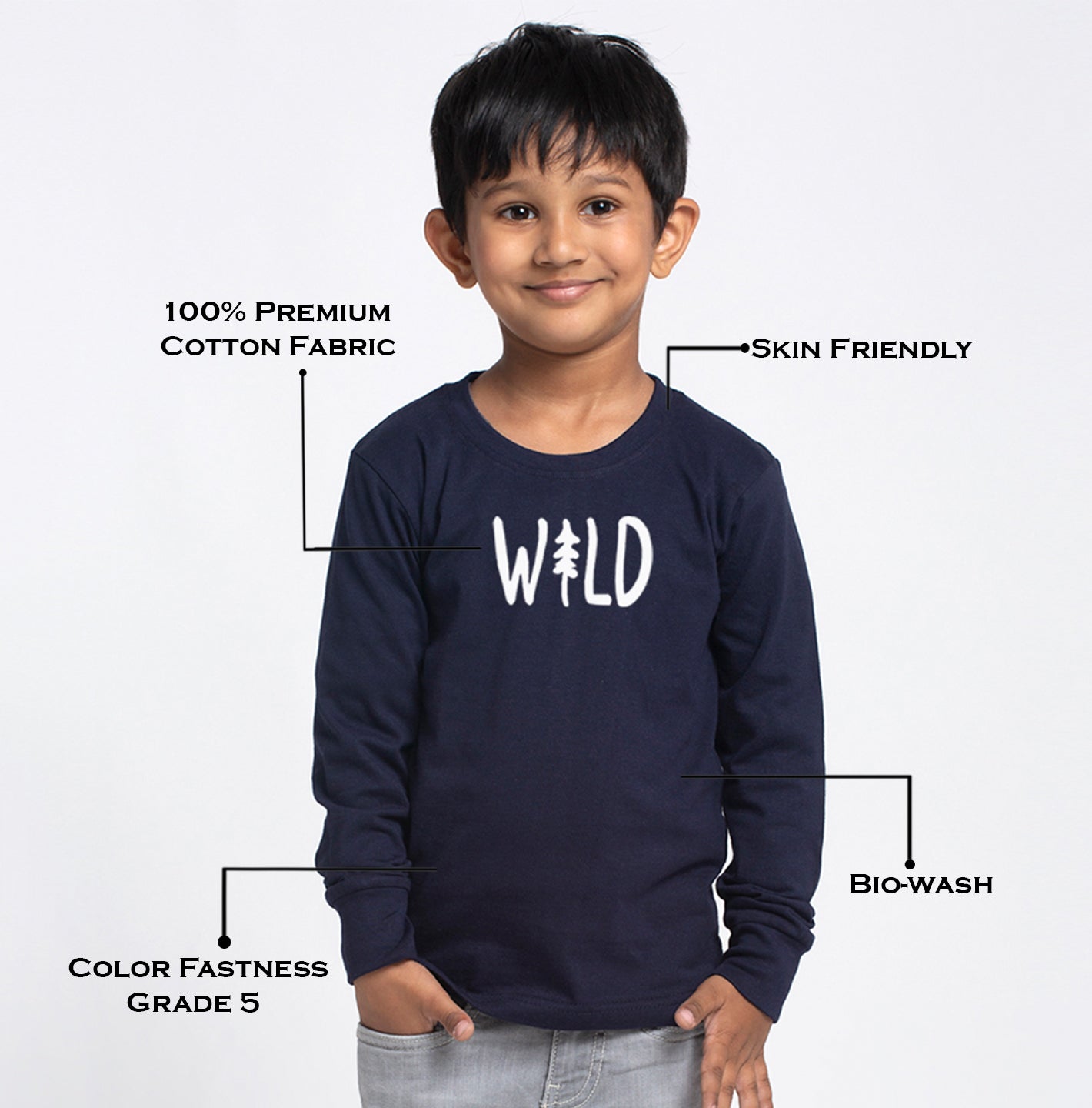 Kids Wild printed full sleeves t-shirt - Friskers