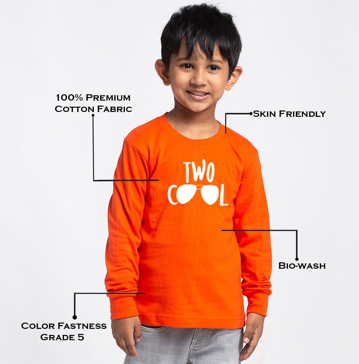 Kids Two Cool printed full sleeves t-shirt - Friskers