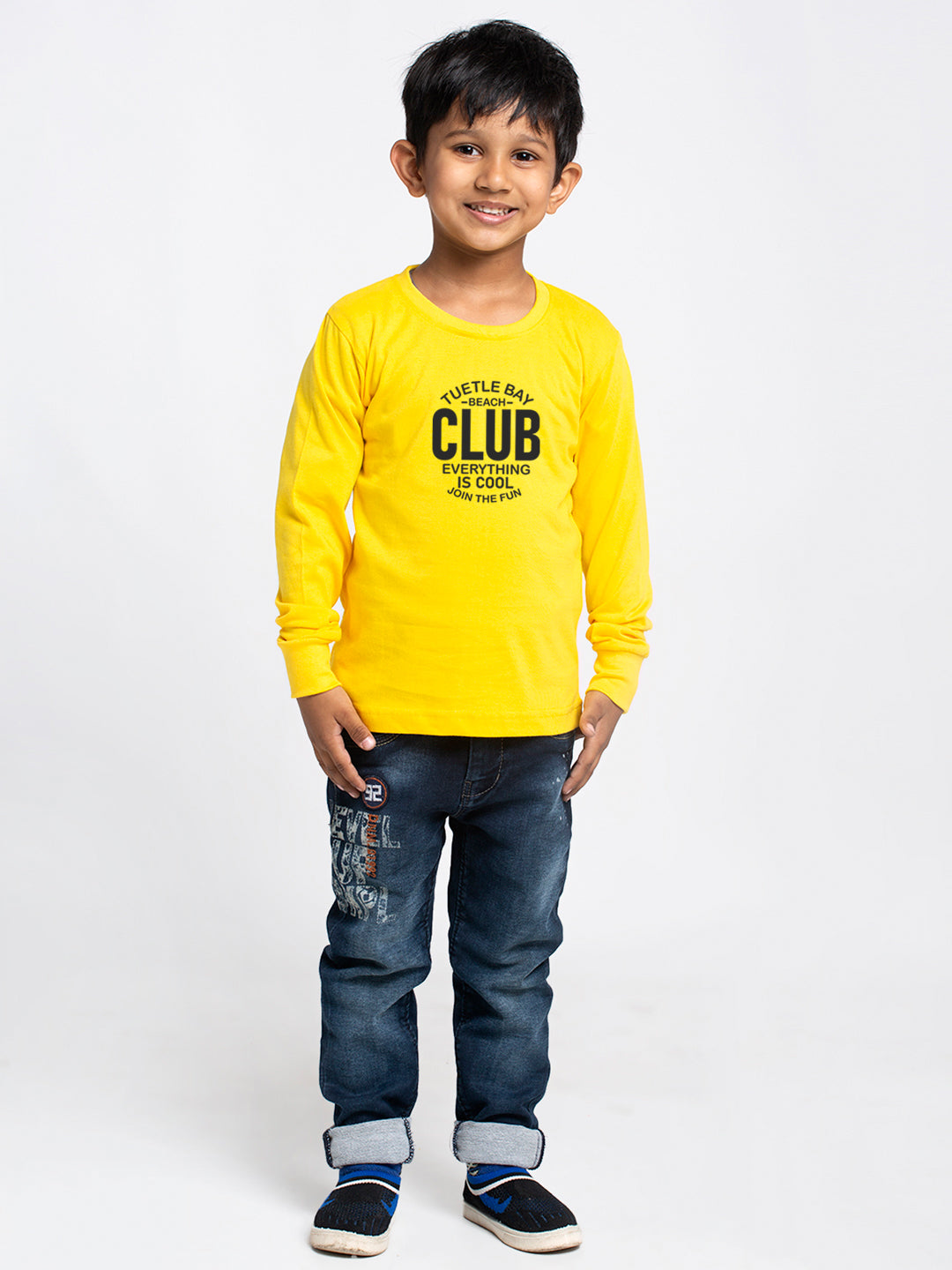 Kids Club printed full sleeves t-shirt - Friskers