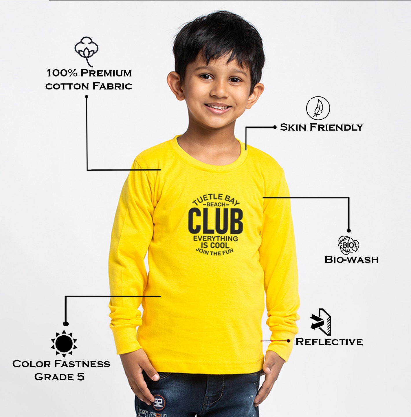 Kids Club printed full sleeves t-shirt - Friskers