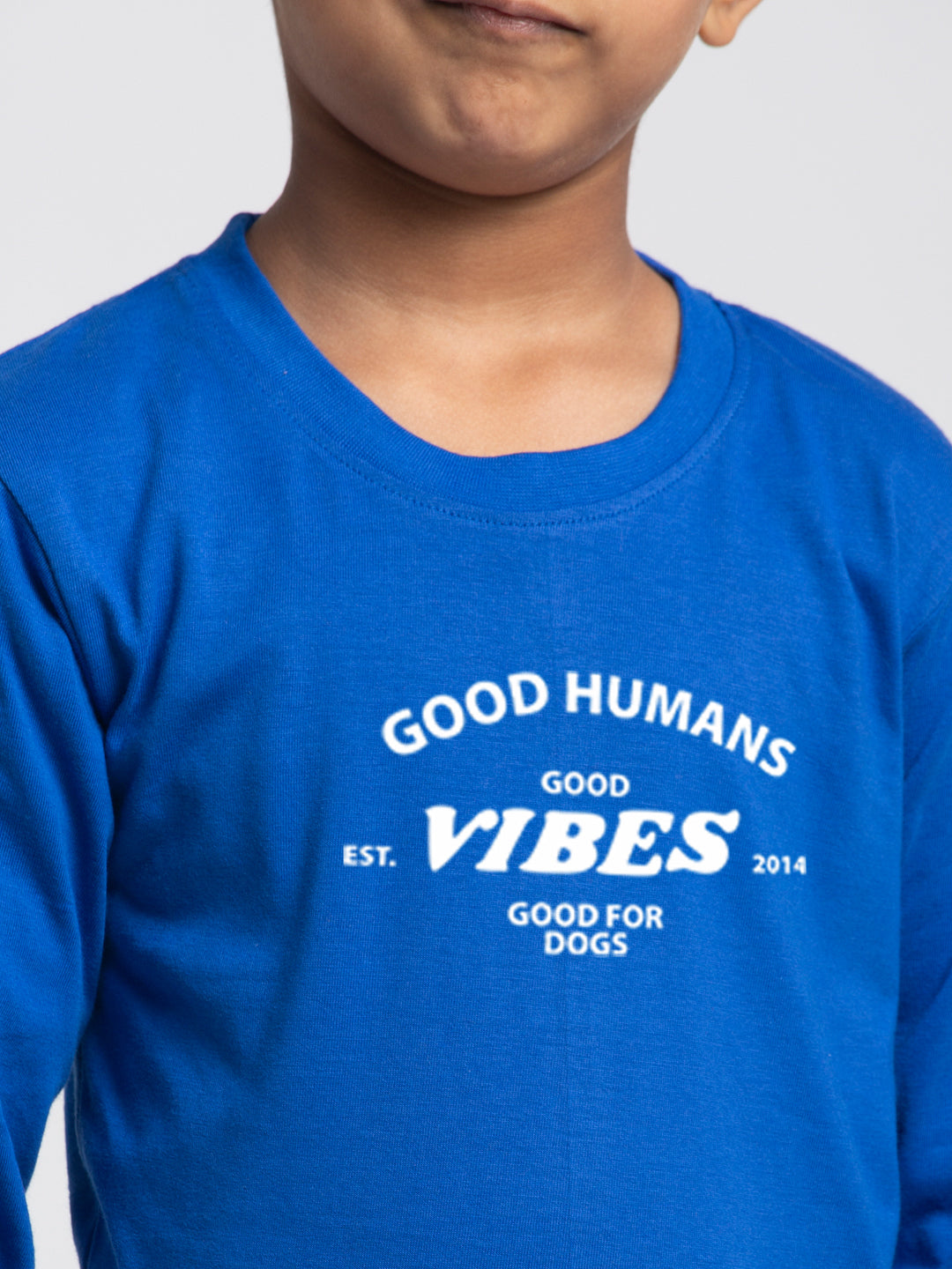 Kids Good Vibes printed full sleeves t-shirt - Friskers