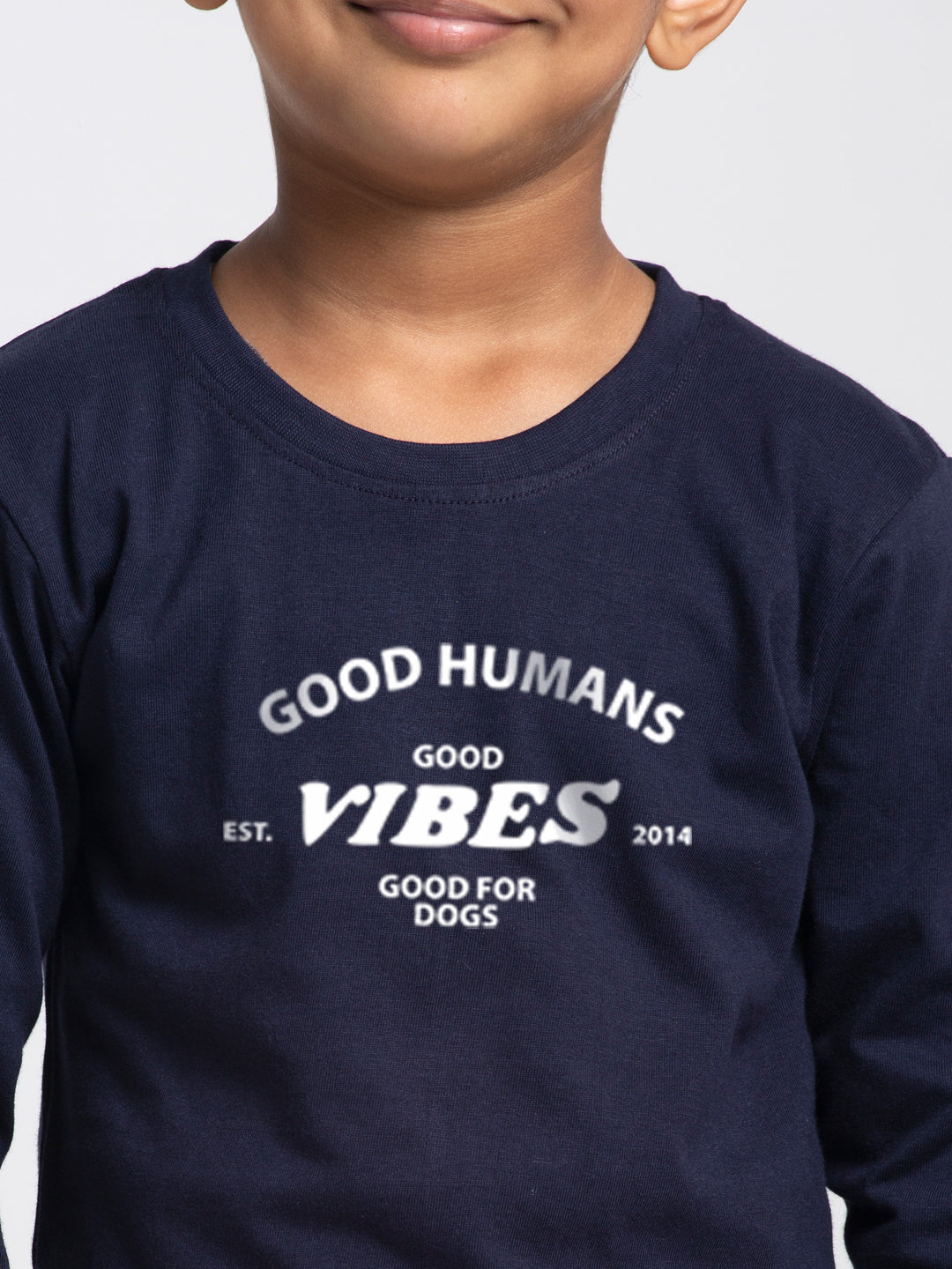 Kids Good Vibes printed full sleeves t-shirt - Friskers