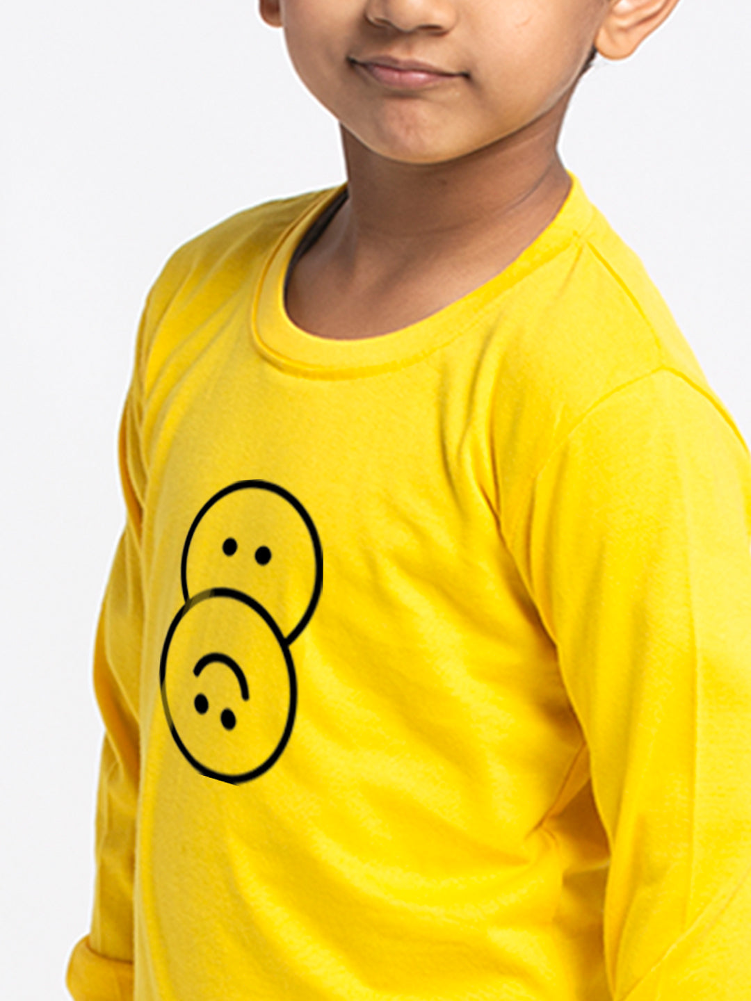 Kids Smiley printed full sleeves t-shirt - Friskers