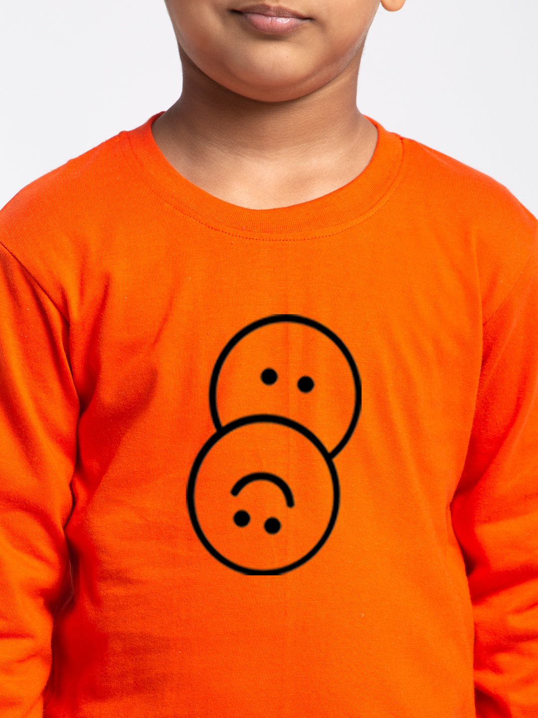 Kids Smiley printed full sleeves t-shirt - Friskers