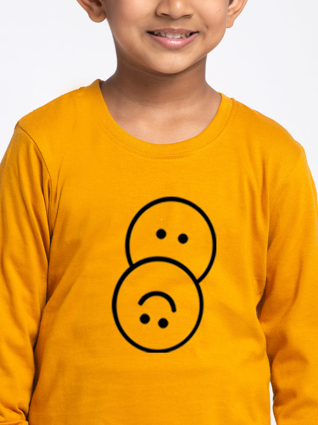 Kids Smiley printed full sleeves t-shirt - Friskers