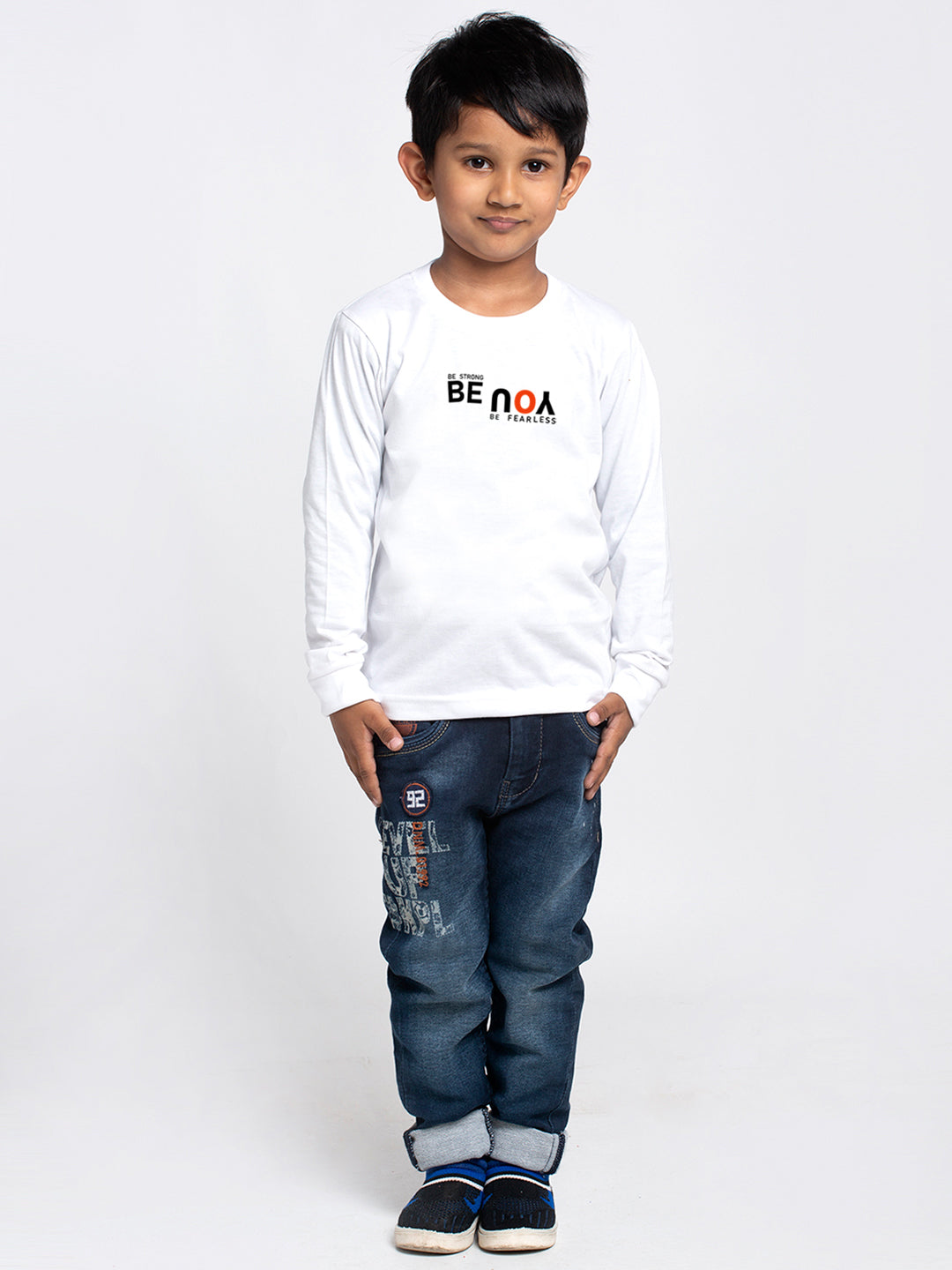 Kids Be You printed full sleeves t-shirt - Friskers