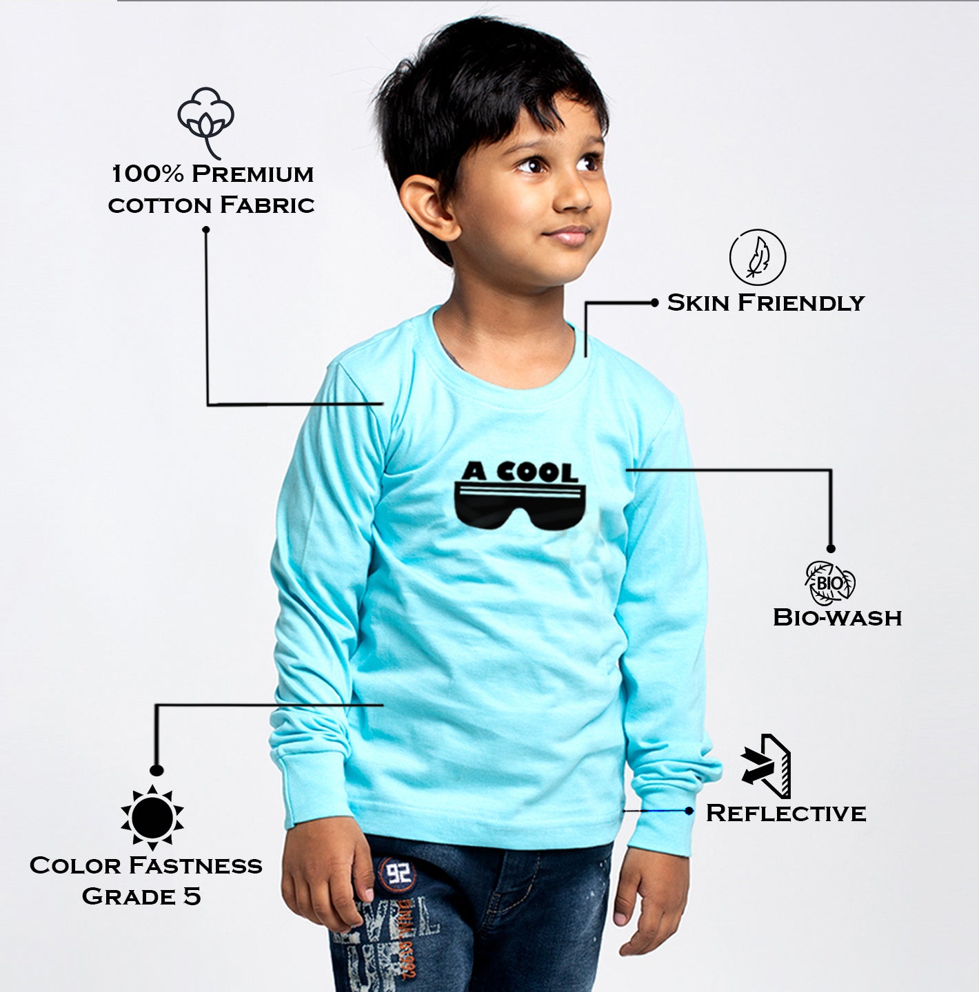 Kids Cool printed full sleeves t-shirt - Friskers