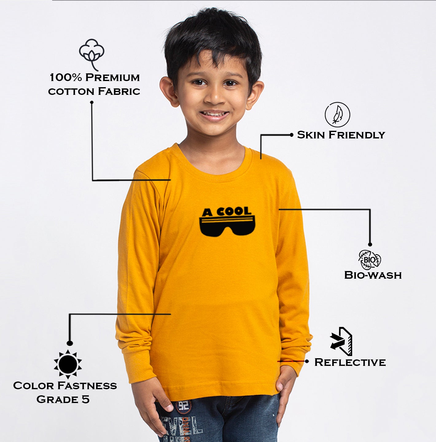 Kids Cool printed full sleeves t-shirt - Friskers