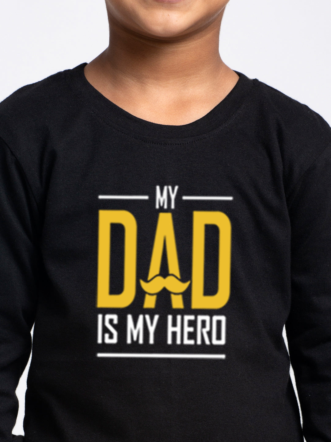Kids My Dad Is My Hero printed full sleeves t-shirt - Friskers