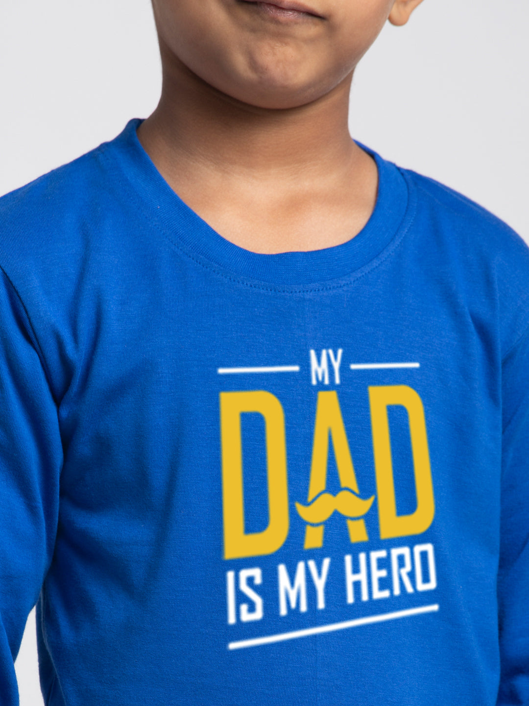 Kids My Dad Is My Hero printed full sleeves t-shirt - Friskers