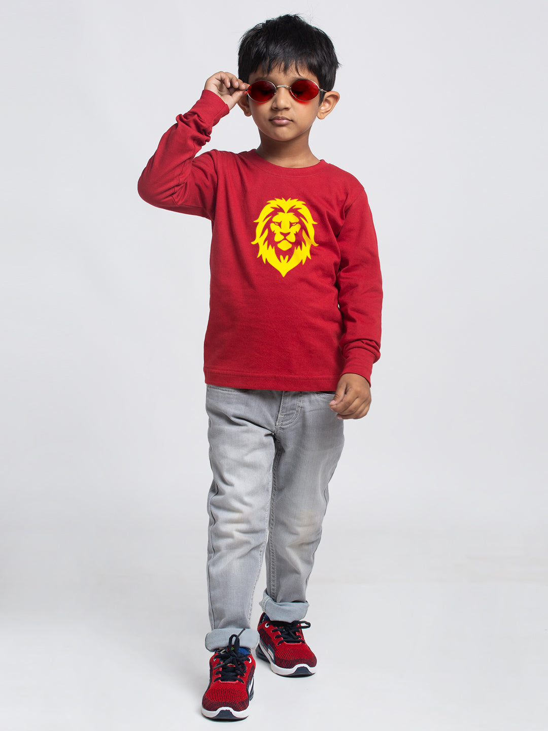 Kids Lion printed full sleeves t-shirt - Friskers