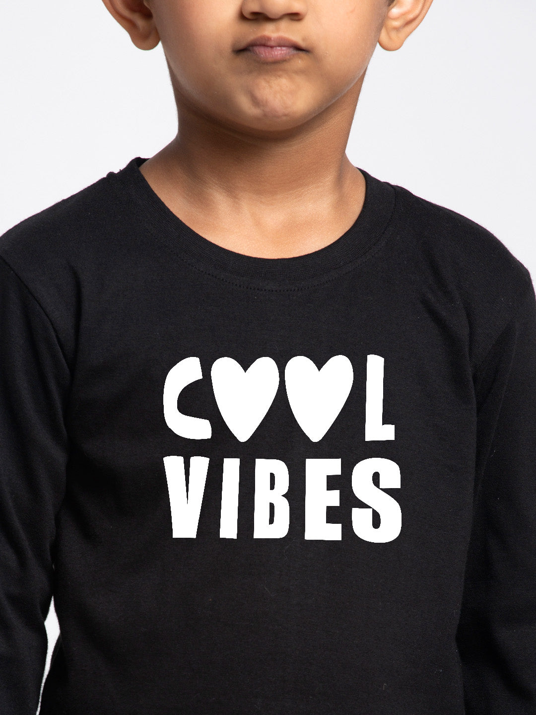 Kids cool vibes printed full sleeves t-shirt - Friskers