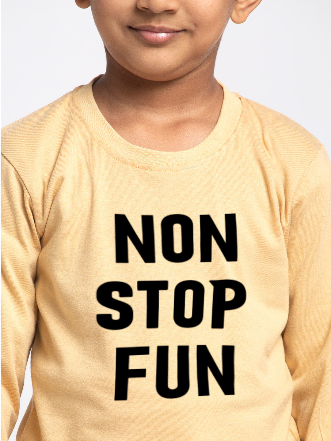 Kids Non Stop Fun printed full sleeves t-shirt - Friskers