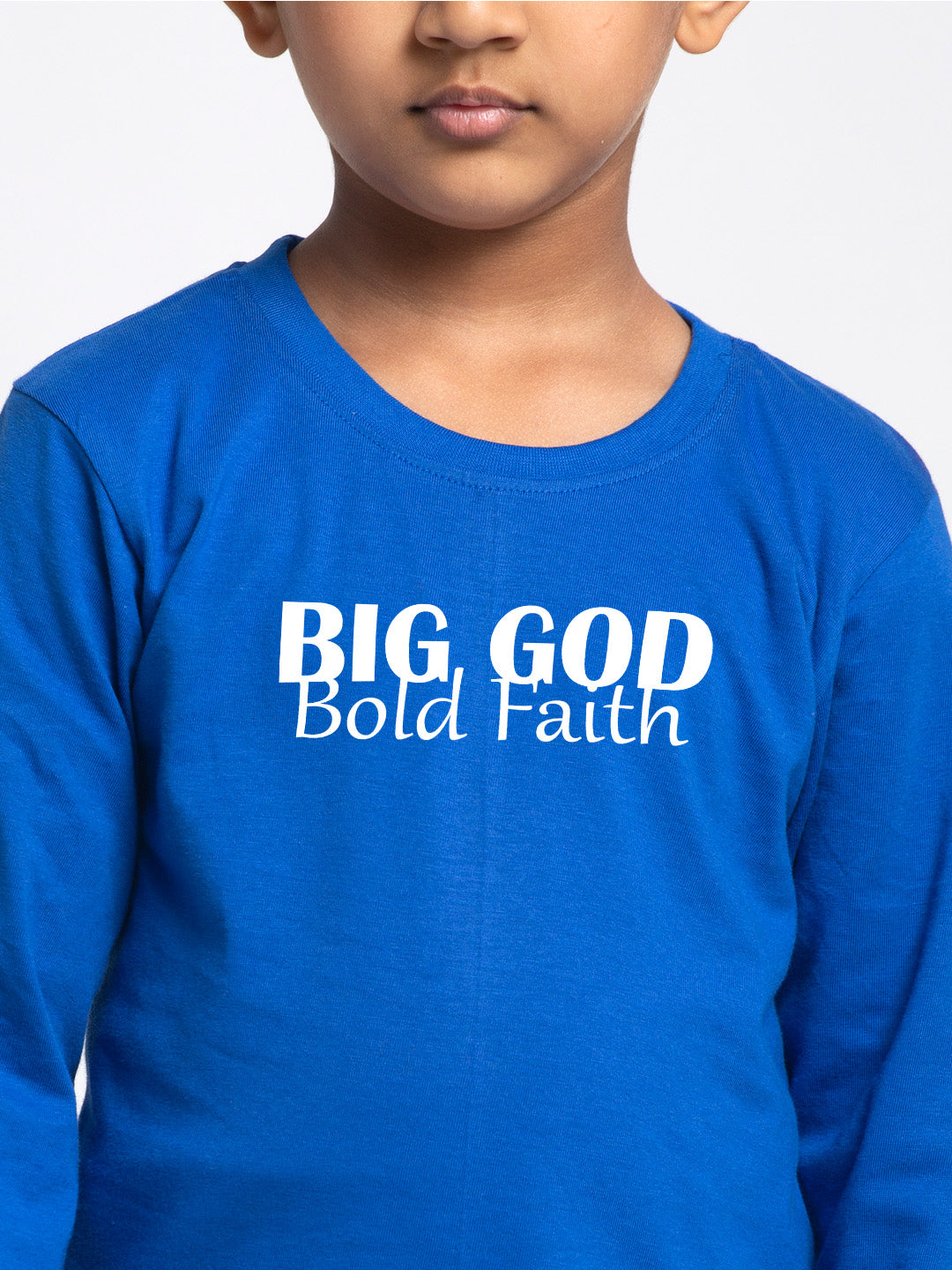 Kids Big God printed full sleeves t-shirt - Friskers