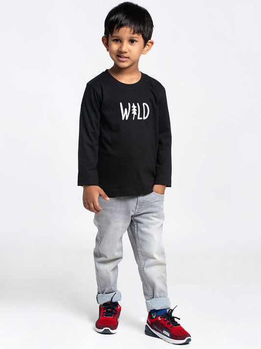 Kids Wild printed full sleeves t-shirt - Friskers