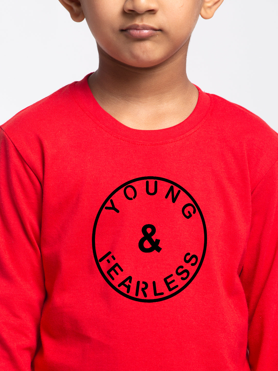 Kids Young Fearless printed full sleeves t-shirt - Friskers