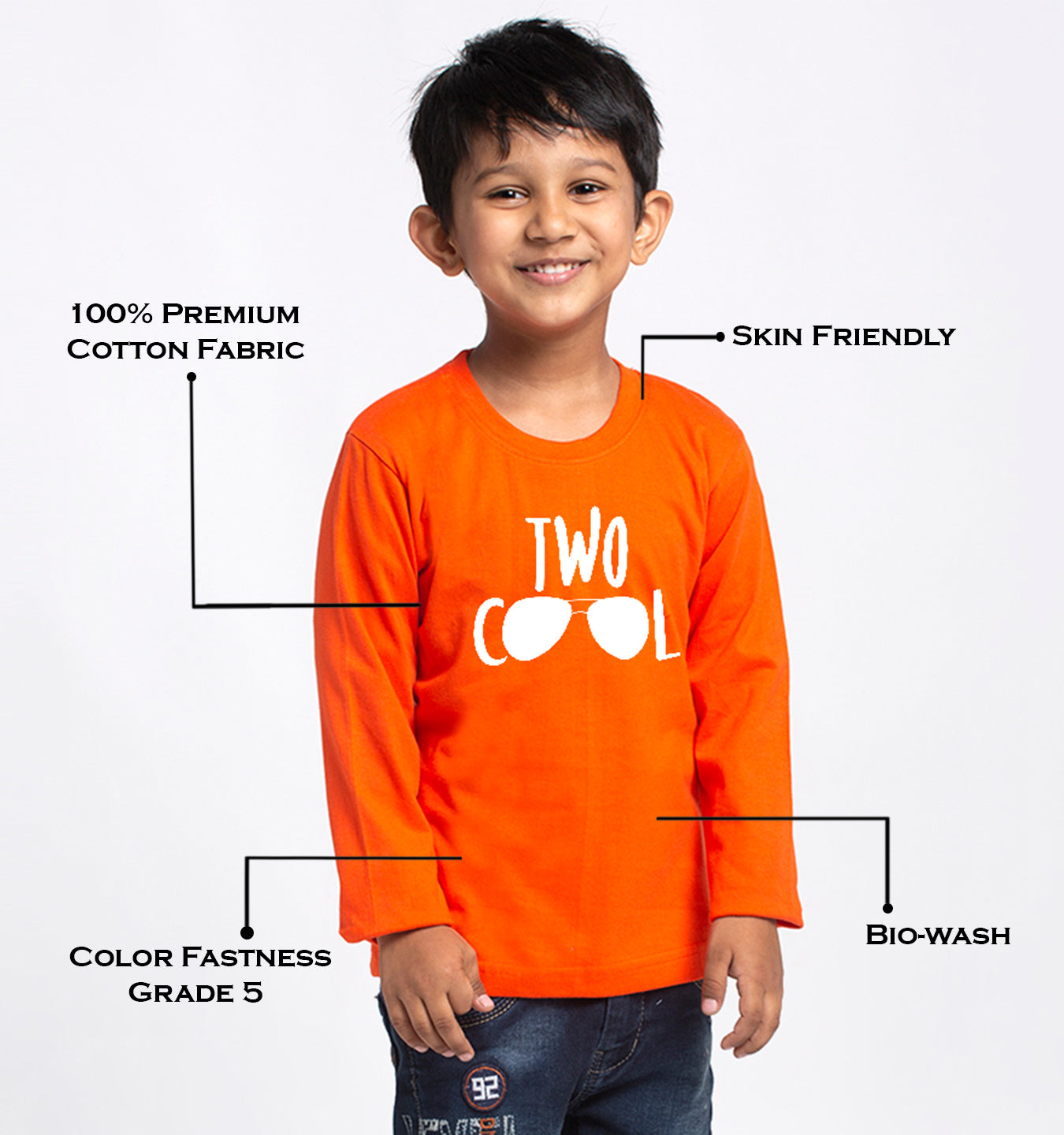 Kids Two Cool printed full sleeves t-shirt - Friskers