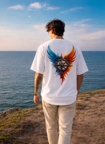 Friskers Men Graphic Print Oversized Cotton Tshirt