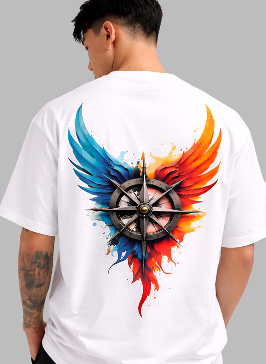 Friskers Men Graphic Print Oversized Cotton Tshirt