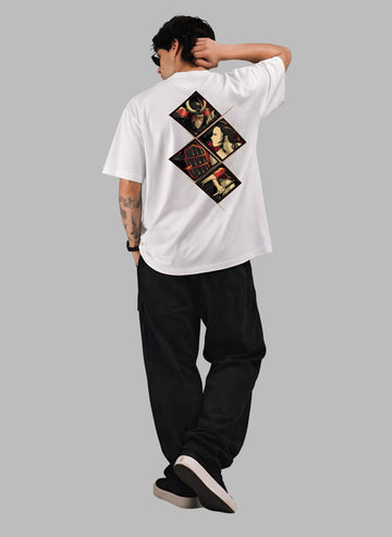 Friskers Men Graphic Print Oversized Cotton Tshirt