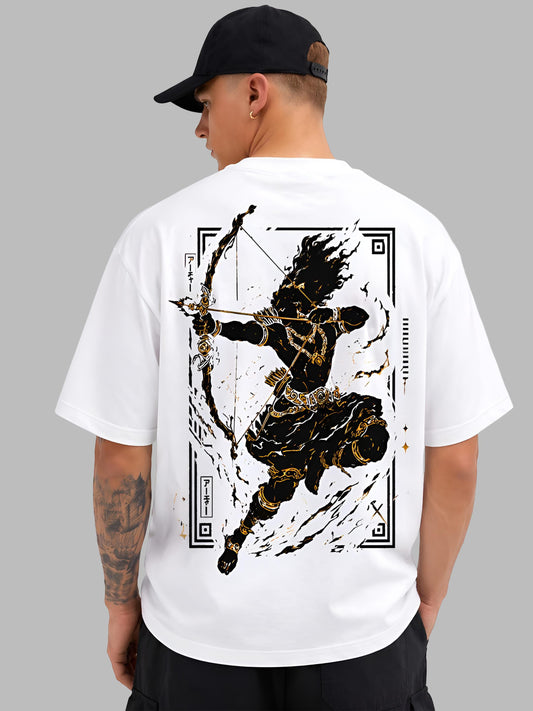 Friskers Men Graphic Print Oversized Cotton Tshirt