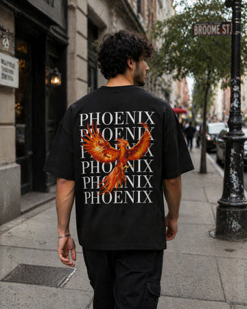 Friskers Men Graphic Print Oversized Cotton Tshirt