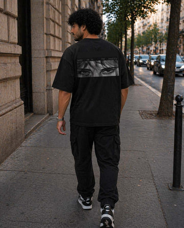 Friskers Men Graphic Print Oversized Cotton Tshirt