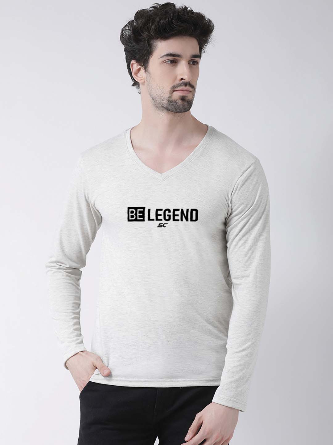 Men's Be Legend Regular Fit V Neck T-Shirt - Friskers