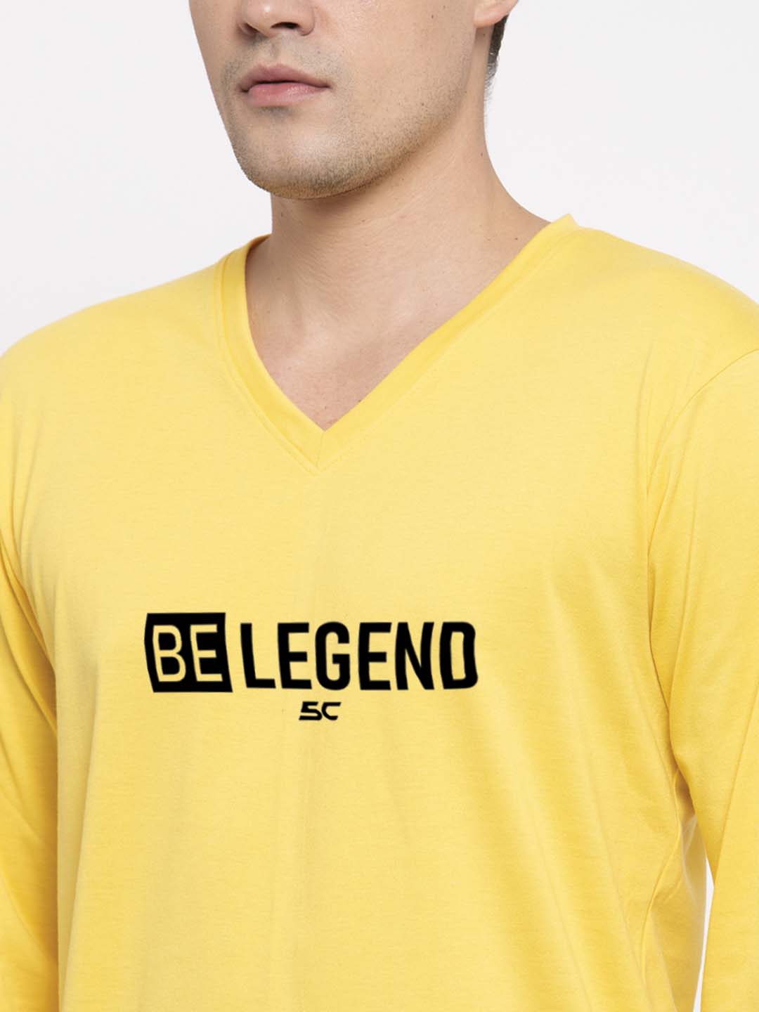 Men's Be Legend Regular Fit V Neck T-Shirt - Friskers
