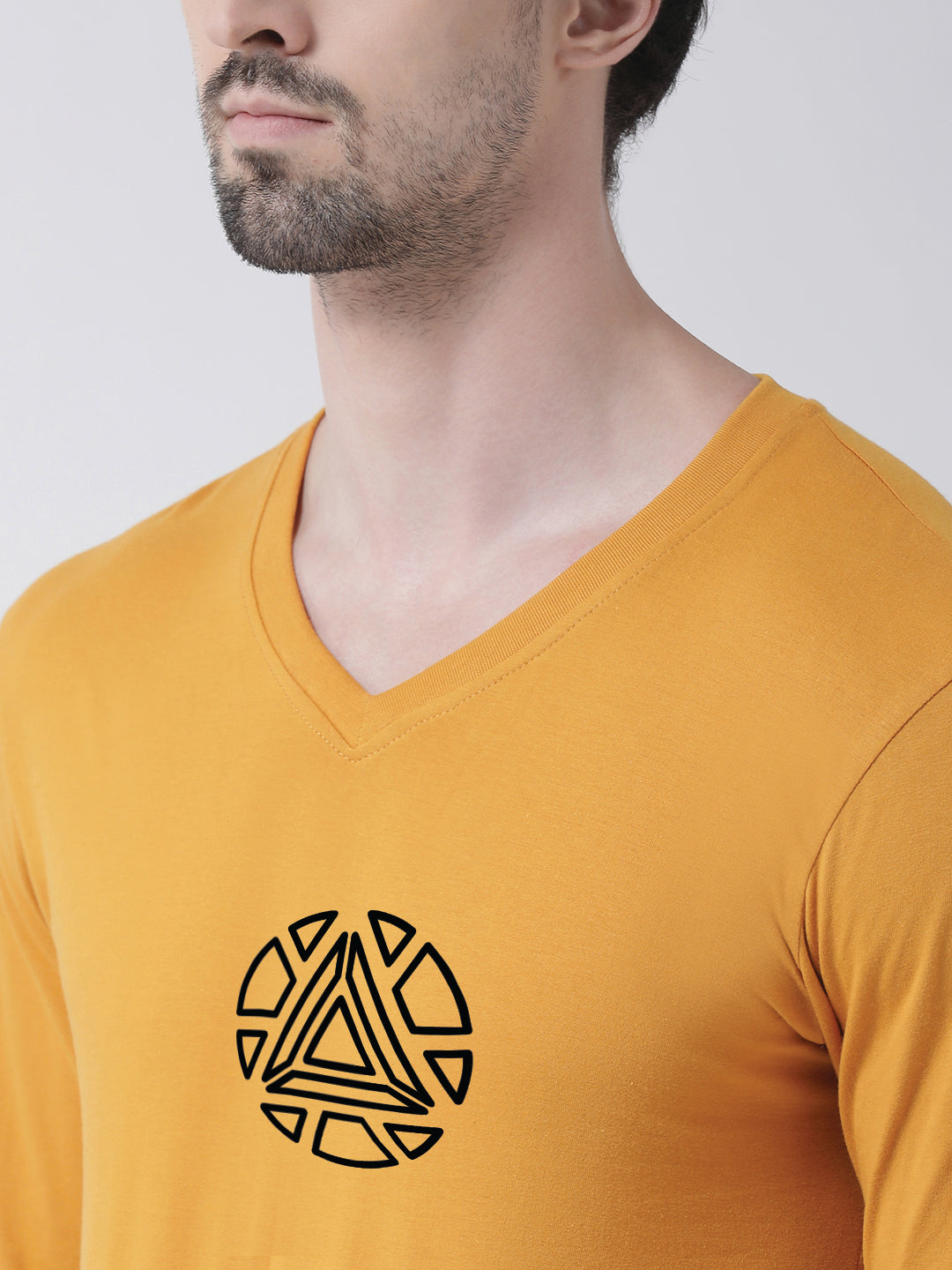 Men's Pure Cotton Regular Fit V Neck T-Shirt - Friskers