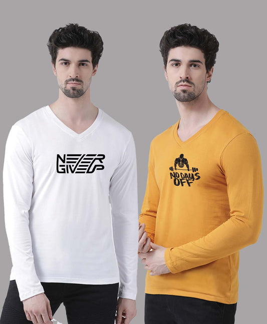 Men's Pure Cotton Regular Fit V Neck T-Shirt - Friskers