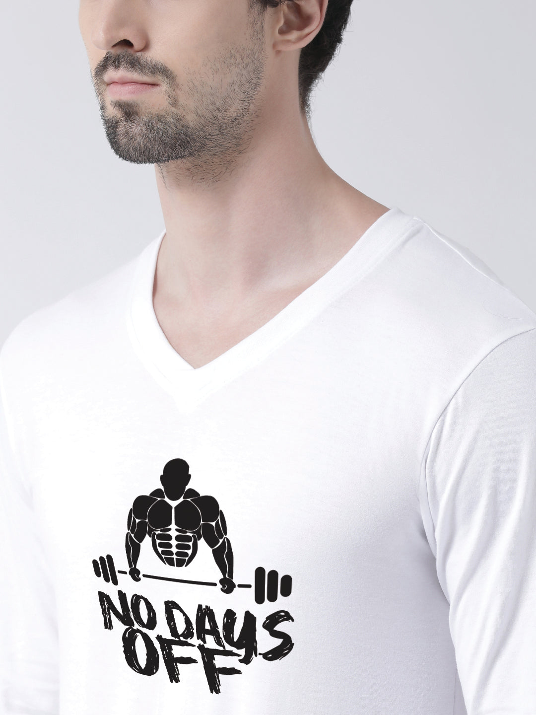 Men's No Days Off Regular Fit V Neck T-Shirt - Friskers
