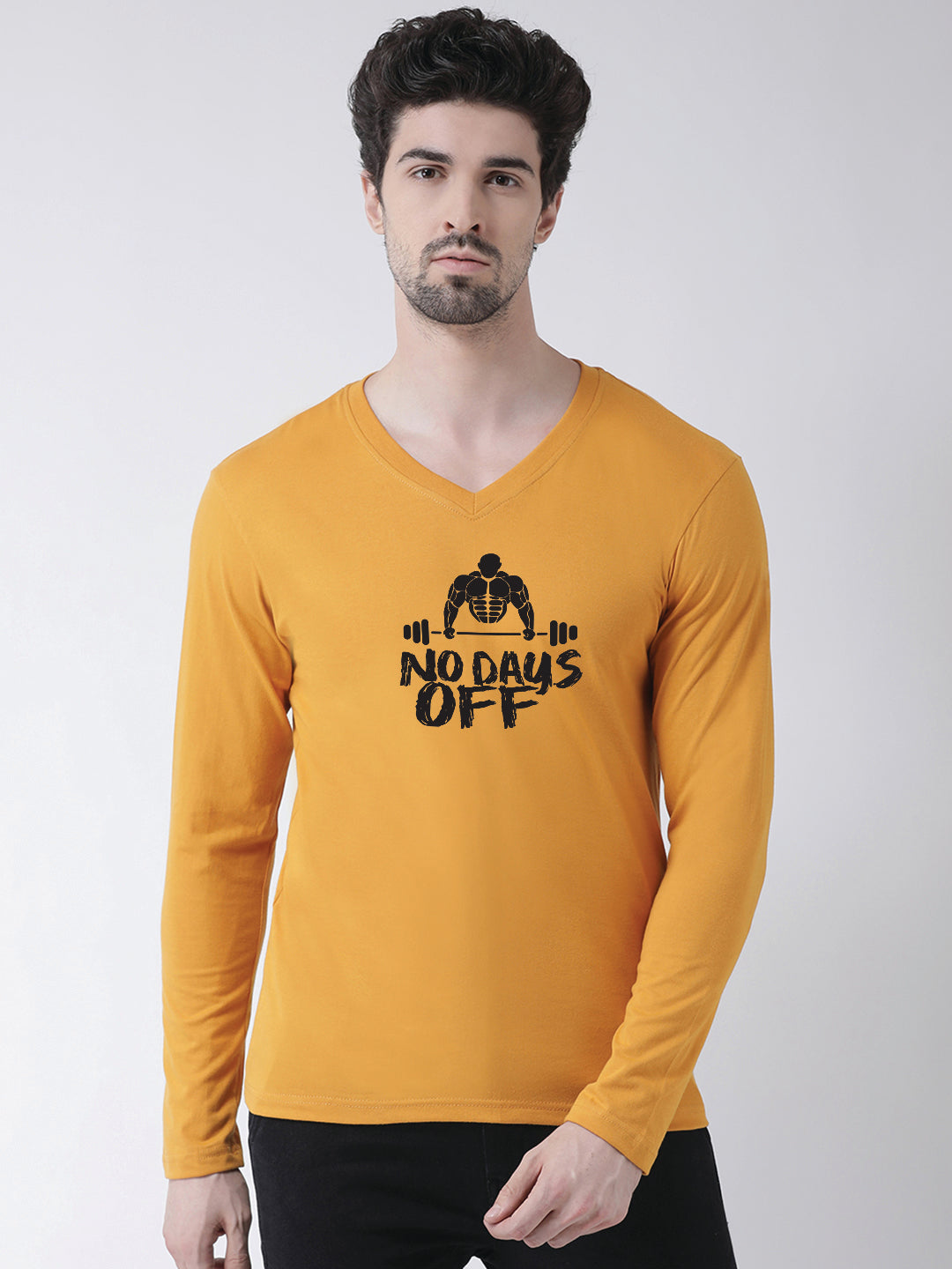 Men's No Days Off Regular Fit V Neck T-Shirt - Friskers