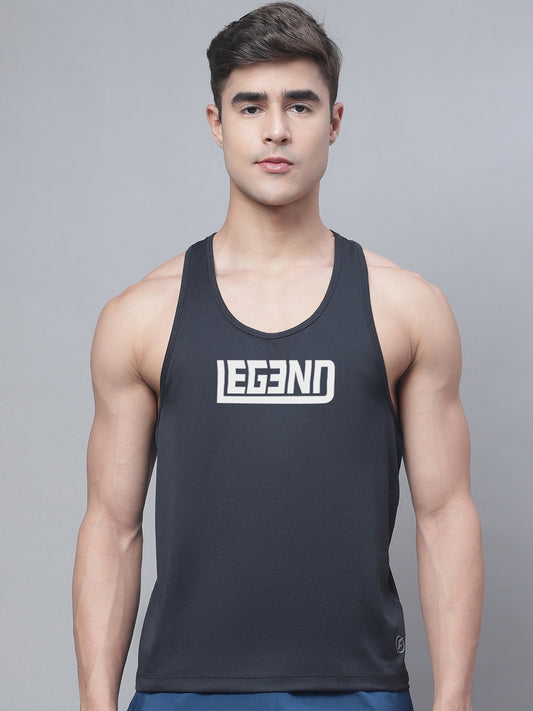 Sports Typography Printed Breathable Vest - Friskers