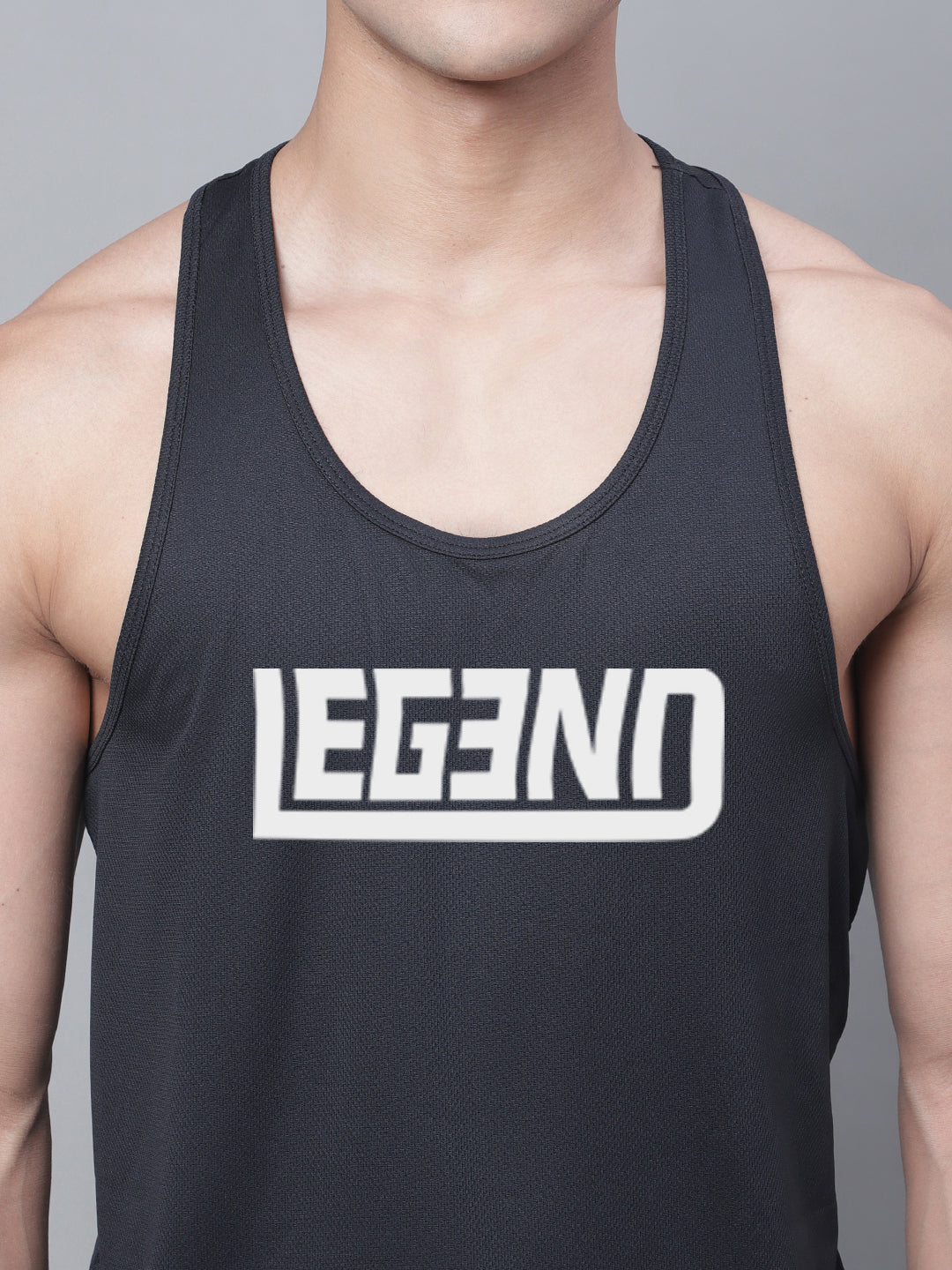 Sports Typography Printed Breathable Vest - Friskers