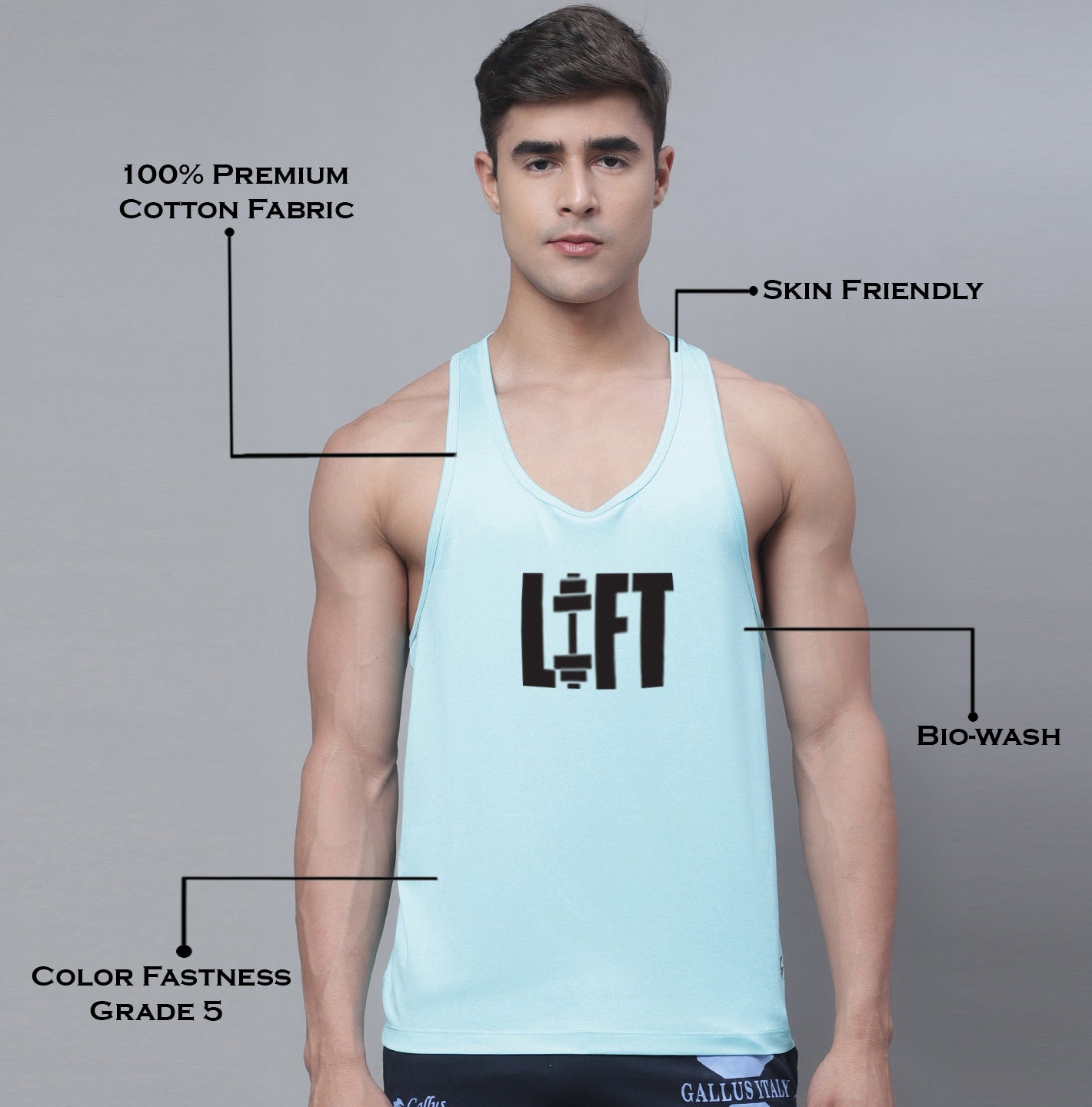 Sports Printed Regular Fit Polyster Vest - Friskers