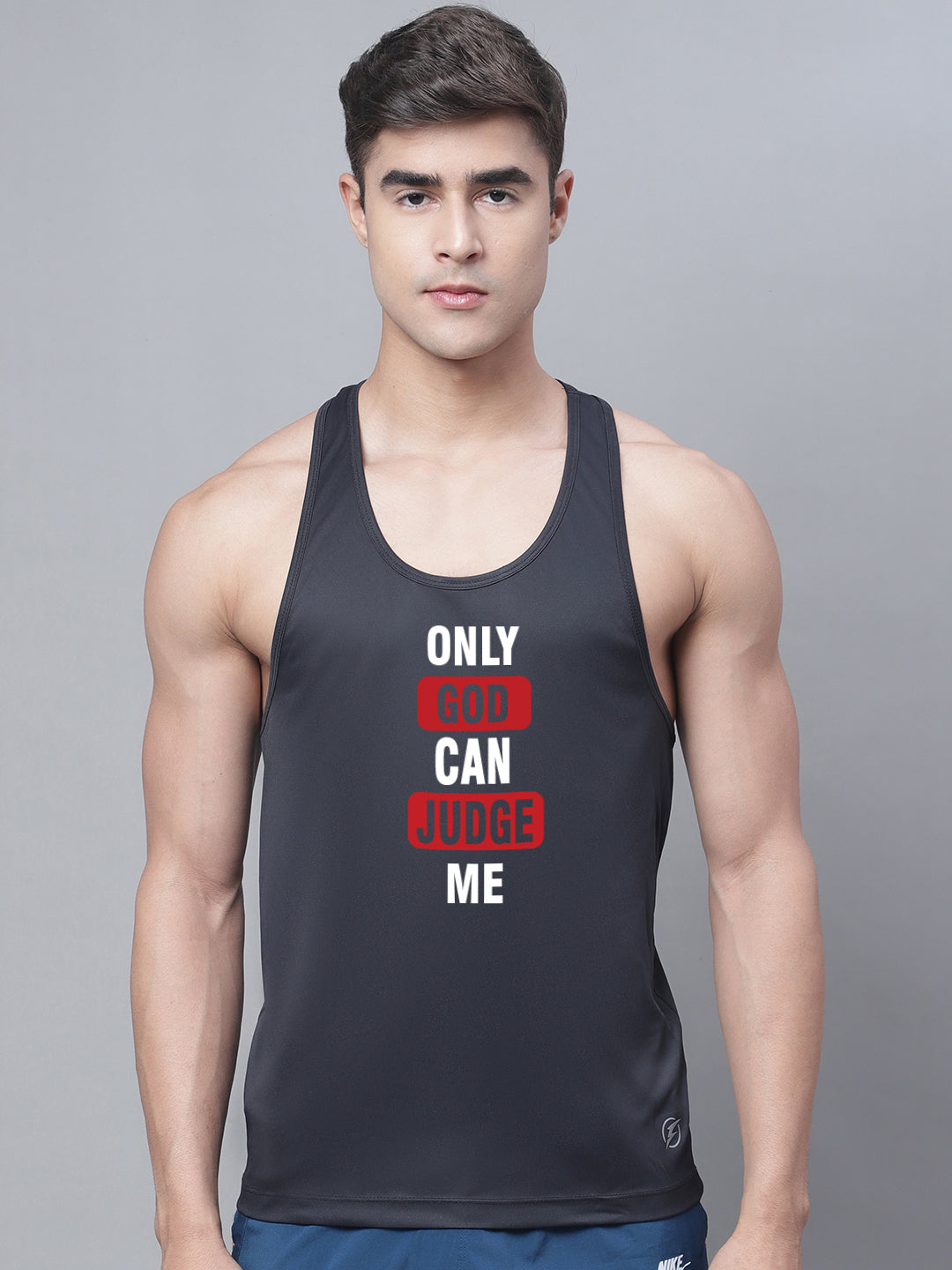 Sports Airy Printed Polyster Gym Vest - Friskers