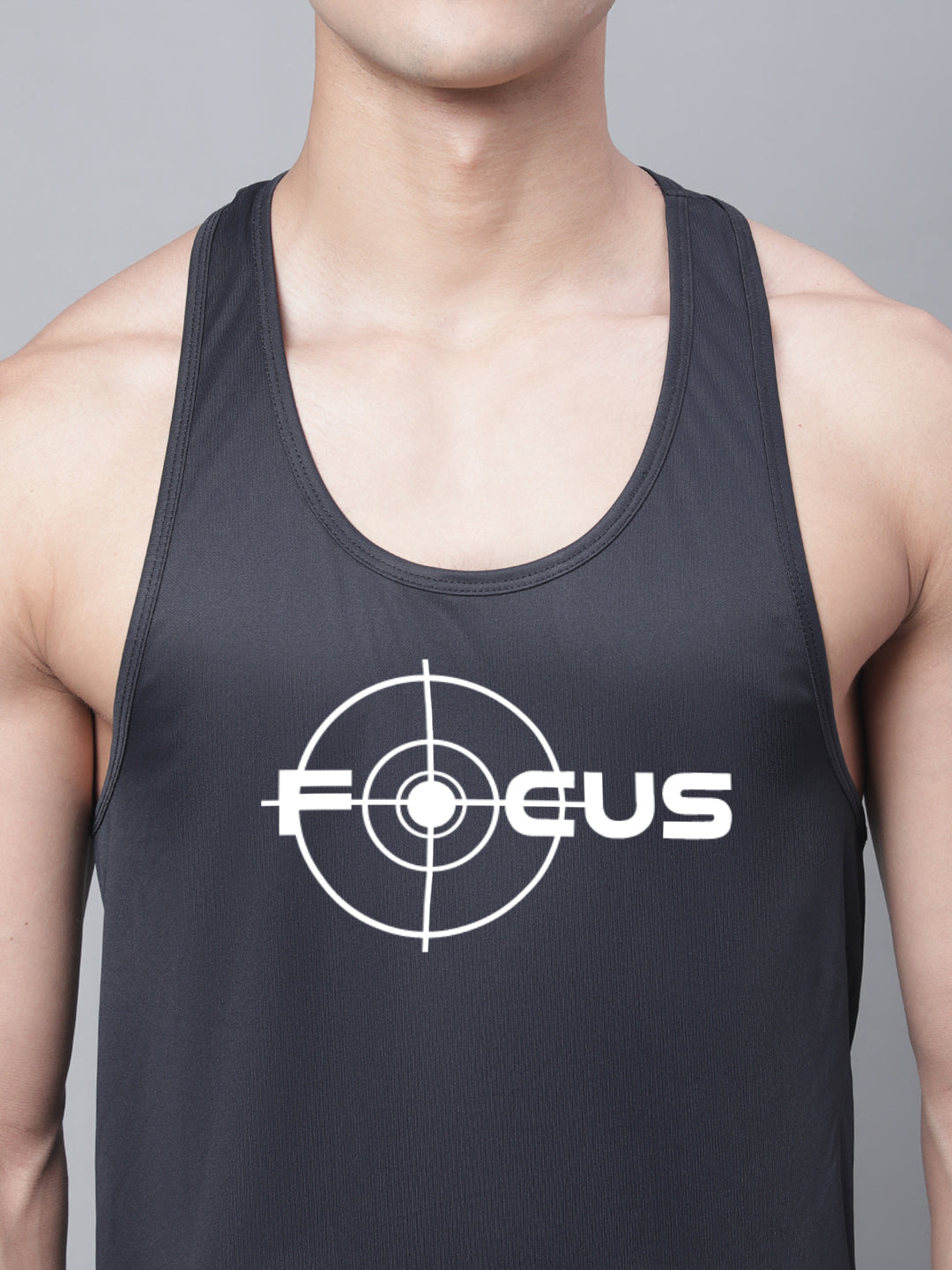 Sports Airy Printed Polyster Gym Vest - Friskers
