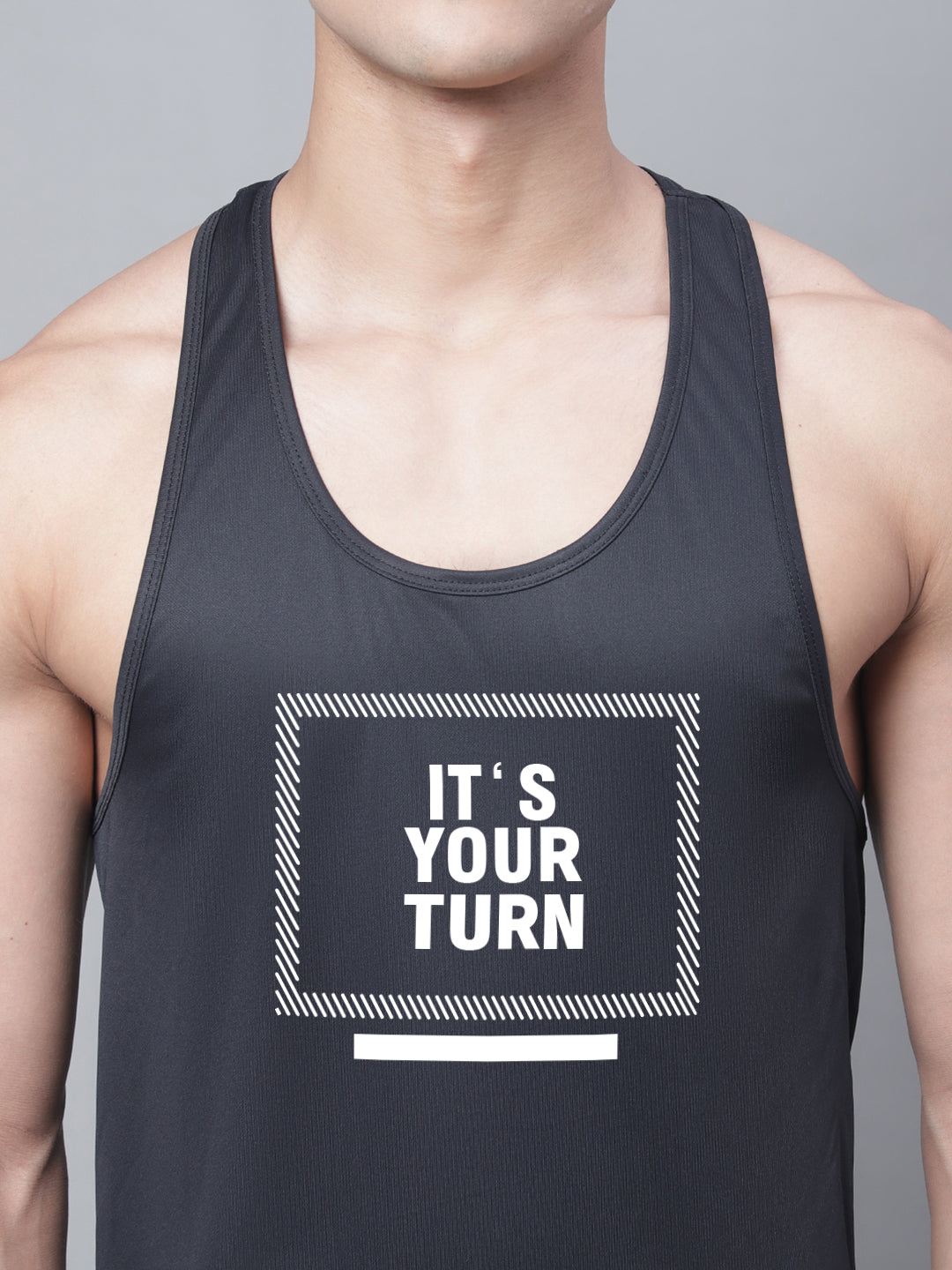 Sports Airy Printed Polyster Gym Vest - Friskers