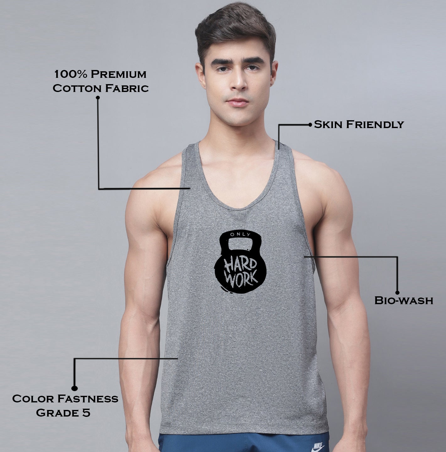 Sports Printed Regular Fit Polyster Vest - Friskers