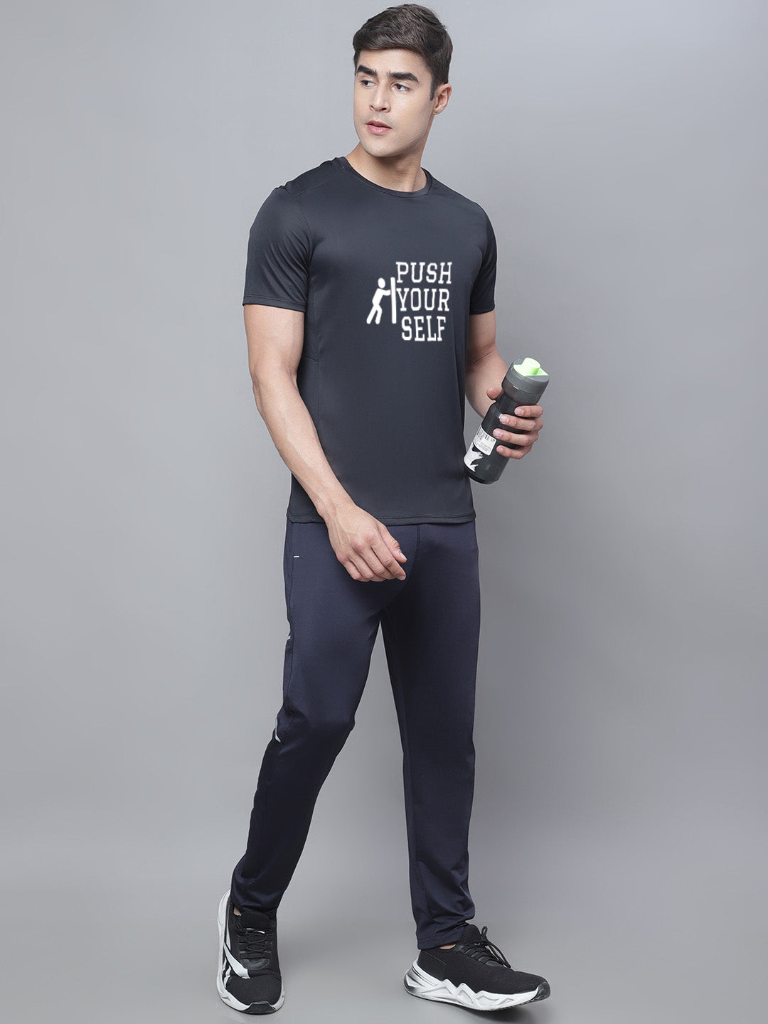 Men Focused Running Rapid Dry Polyster T-Shirt - Friskers