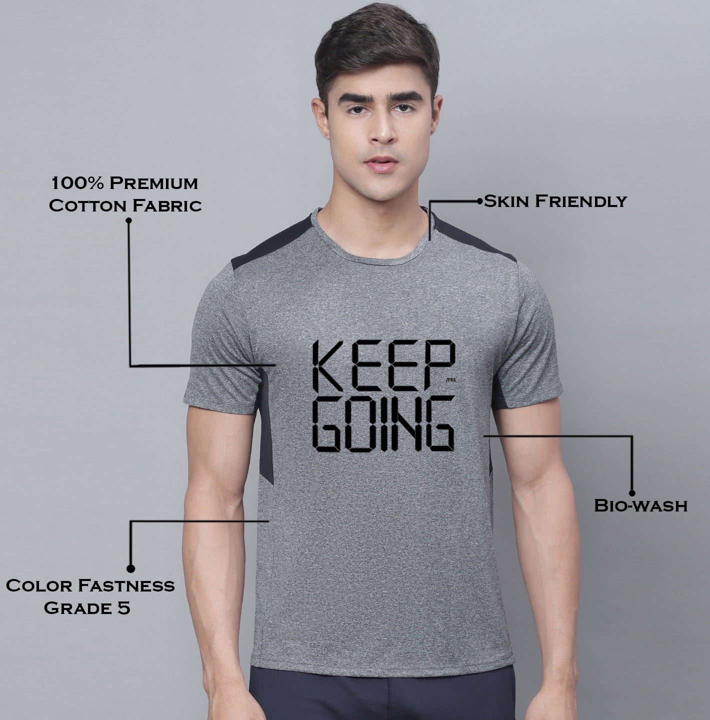 Men Regular Fit Round Neck Polyster T-Shirt - Friskers