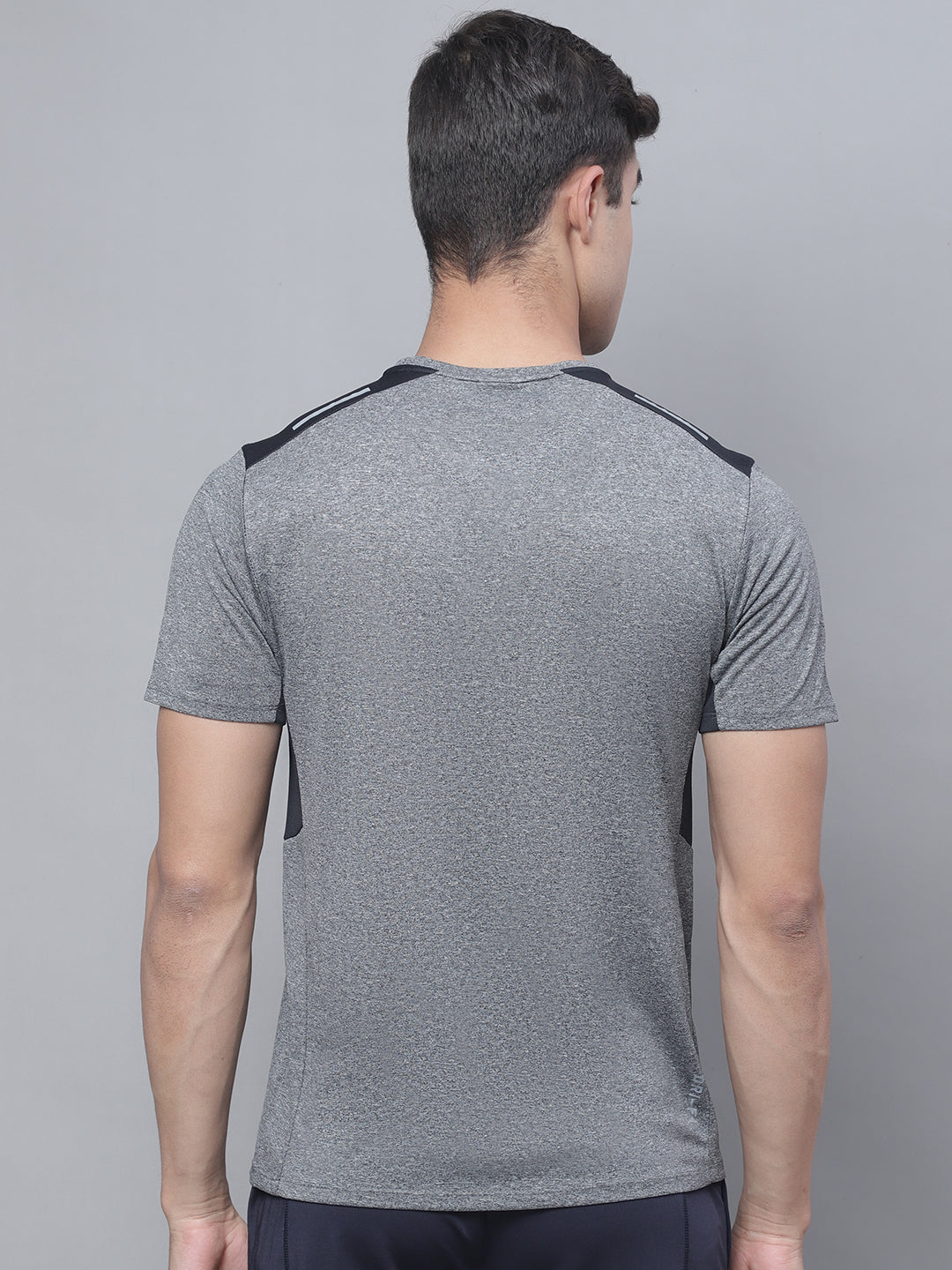 Men Half Sleeves Grey Round Neck Sports T-Shirt - Friskers