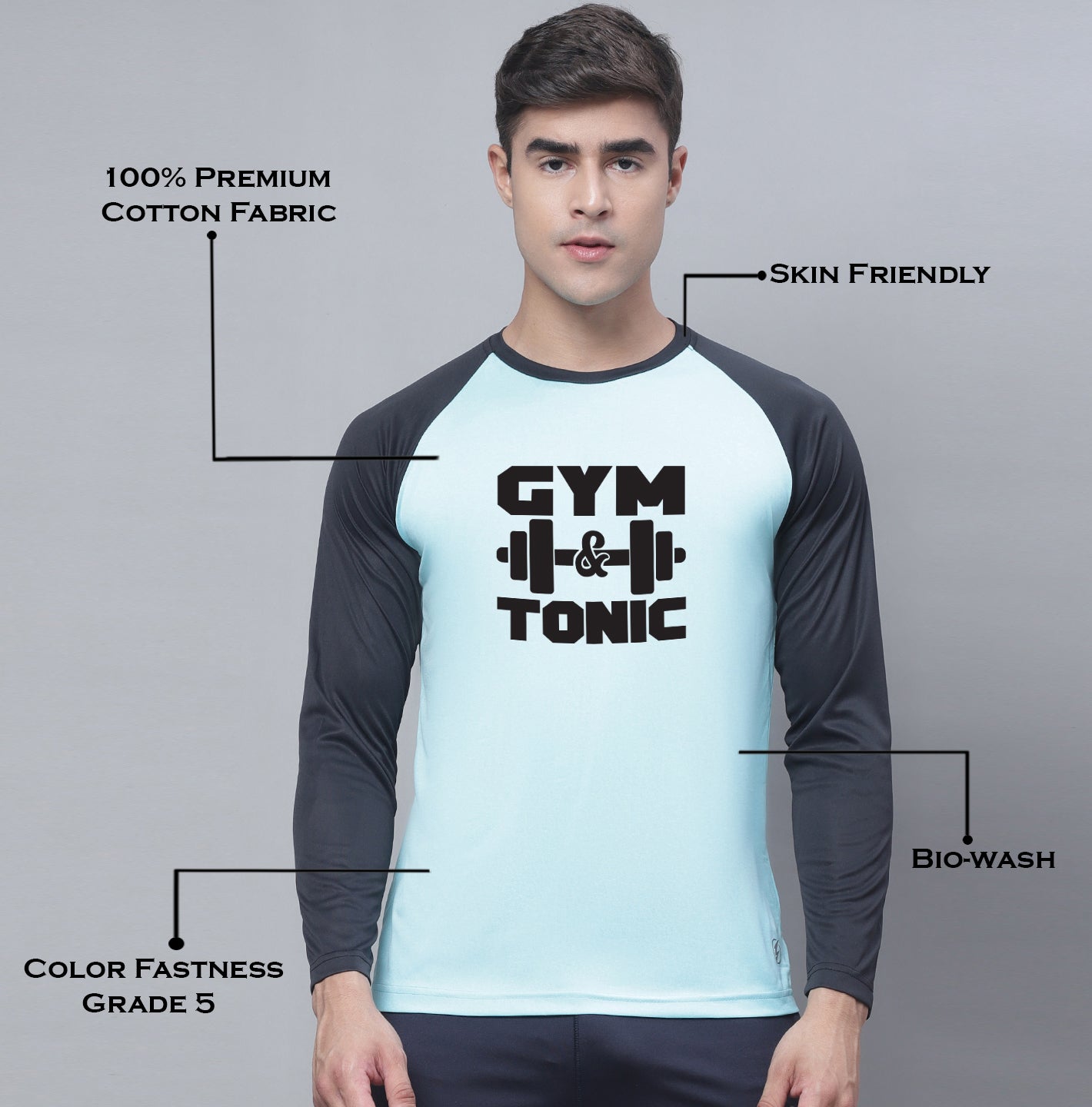 Men Full Sleeves Training Polyster Gym T-Shirt - Friskers