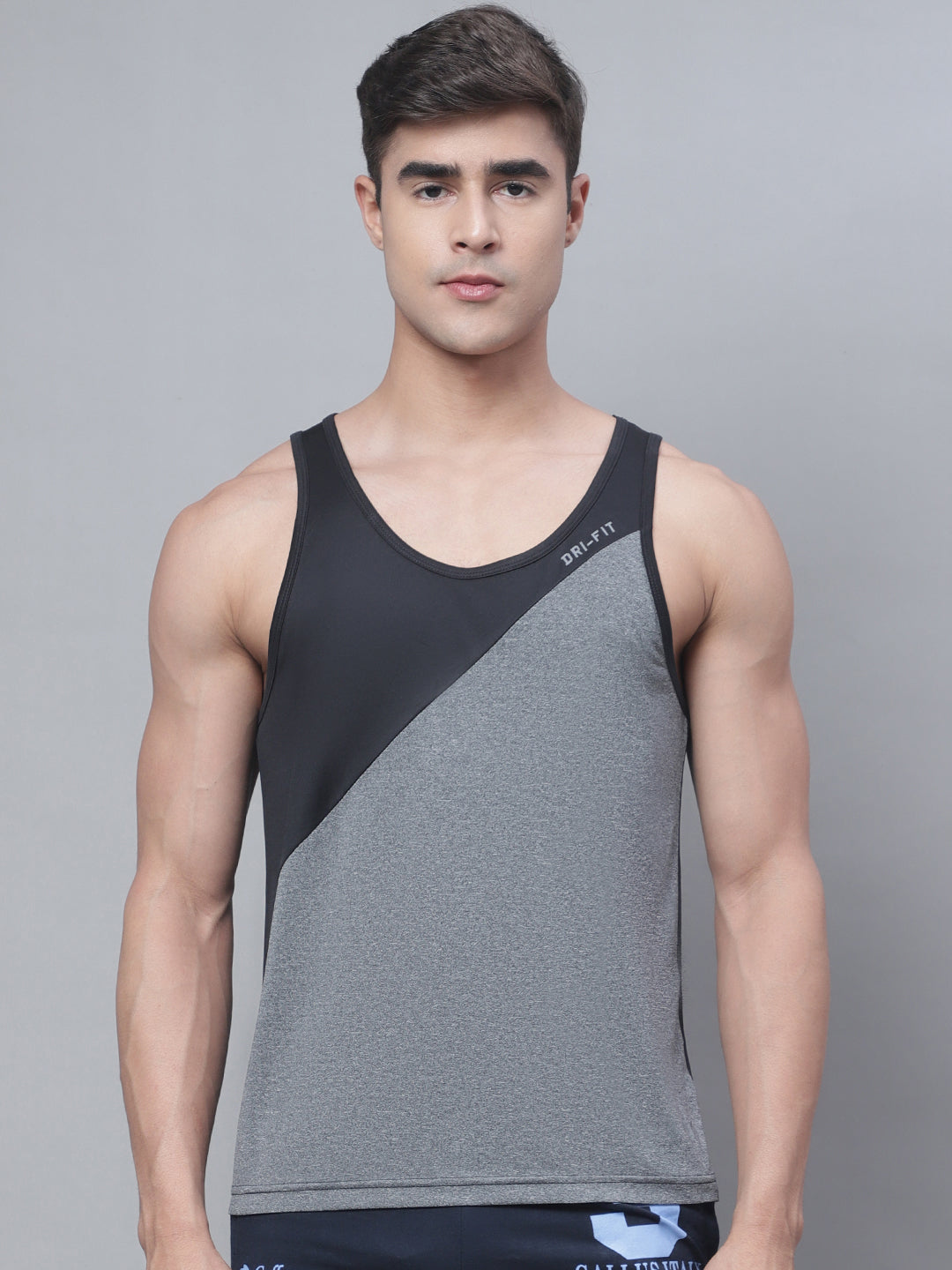 Men Colourblocked Innerwear Gym Vest - Friskers